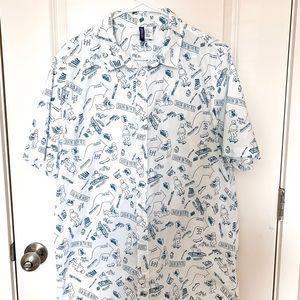H&M Short Sleeve Shirt With Print